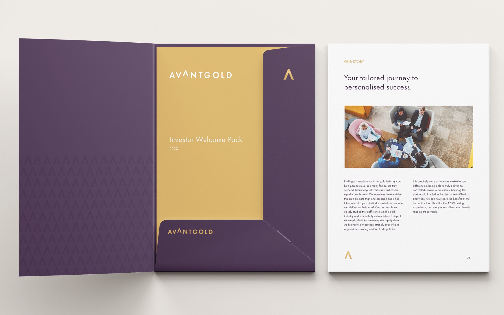 Avant.gold branded stationary | 300%