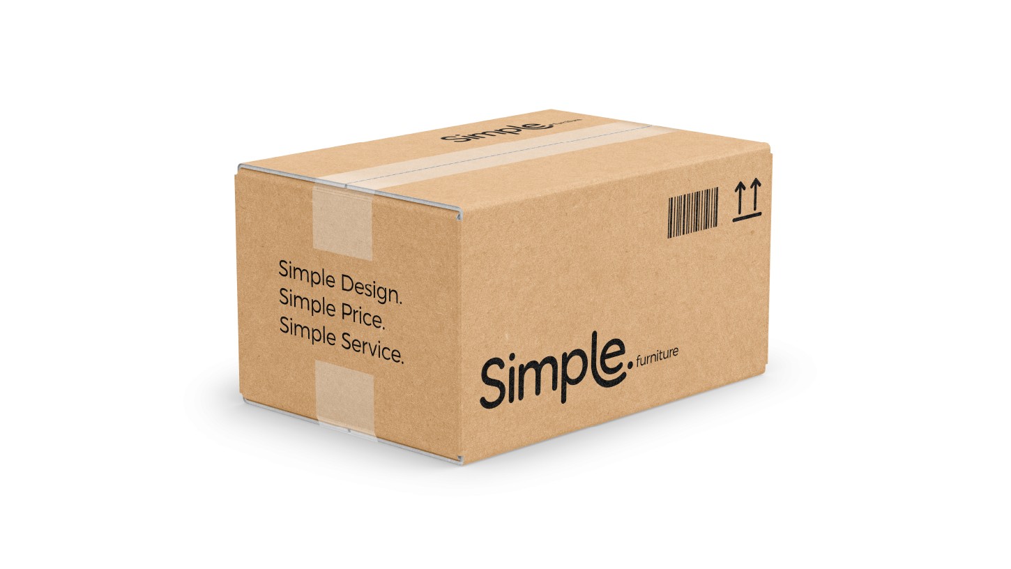 Simple.furniture branding on box | 300%