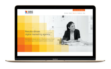 New website. Web Behaviour Specialists' Homepage redesign on a Macbook | 300%